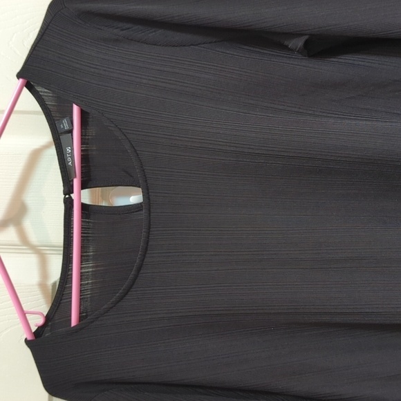 Apt. 9 Women's Black 3/4 Sleeve Roll-Tab Peplum Blouse Size XL - Picture 4 of 10